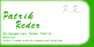 patrik reder business card